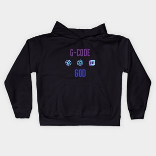 G-code God cnc operator programmer Kids Hoodie